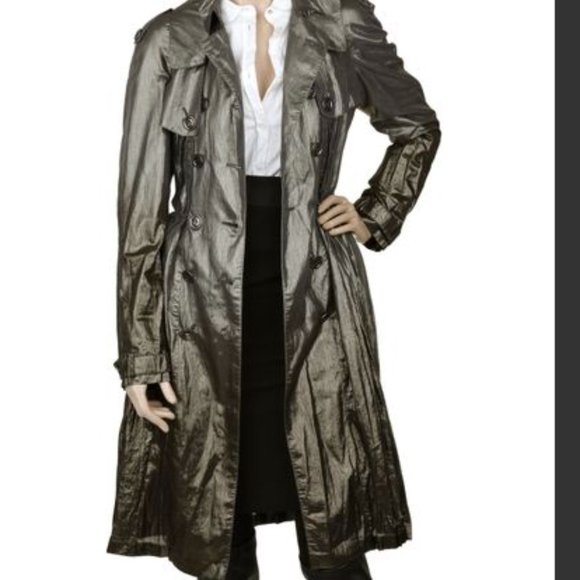 Burberry Prorsum metallic silk haute trench s42